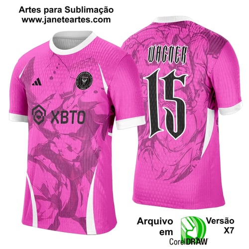 Arte Template Camisa Interclasse Inter Miami Conceito Majin Boo madinbu - 0096
