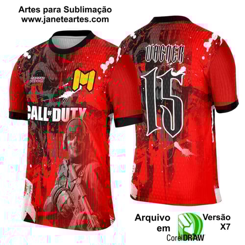 Arte Template Camisa Interclasse Game Call of Duty - 0127