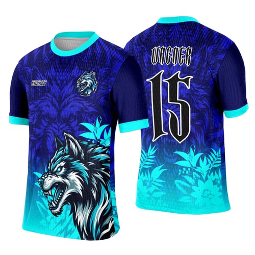 Arte Template Camisa Interclasse Lobo Azul - 0139