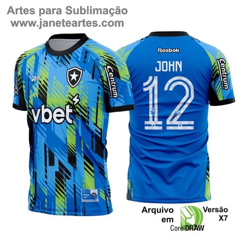Arte Vetor Camisa Botafogo Goleiro I 2025 - 2026 02