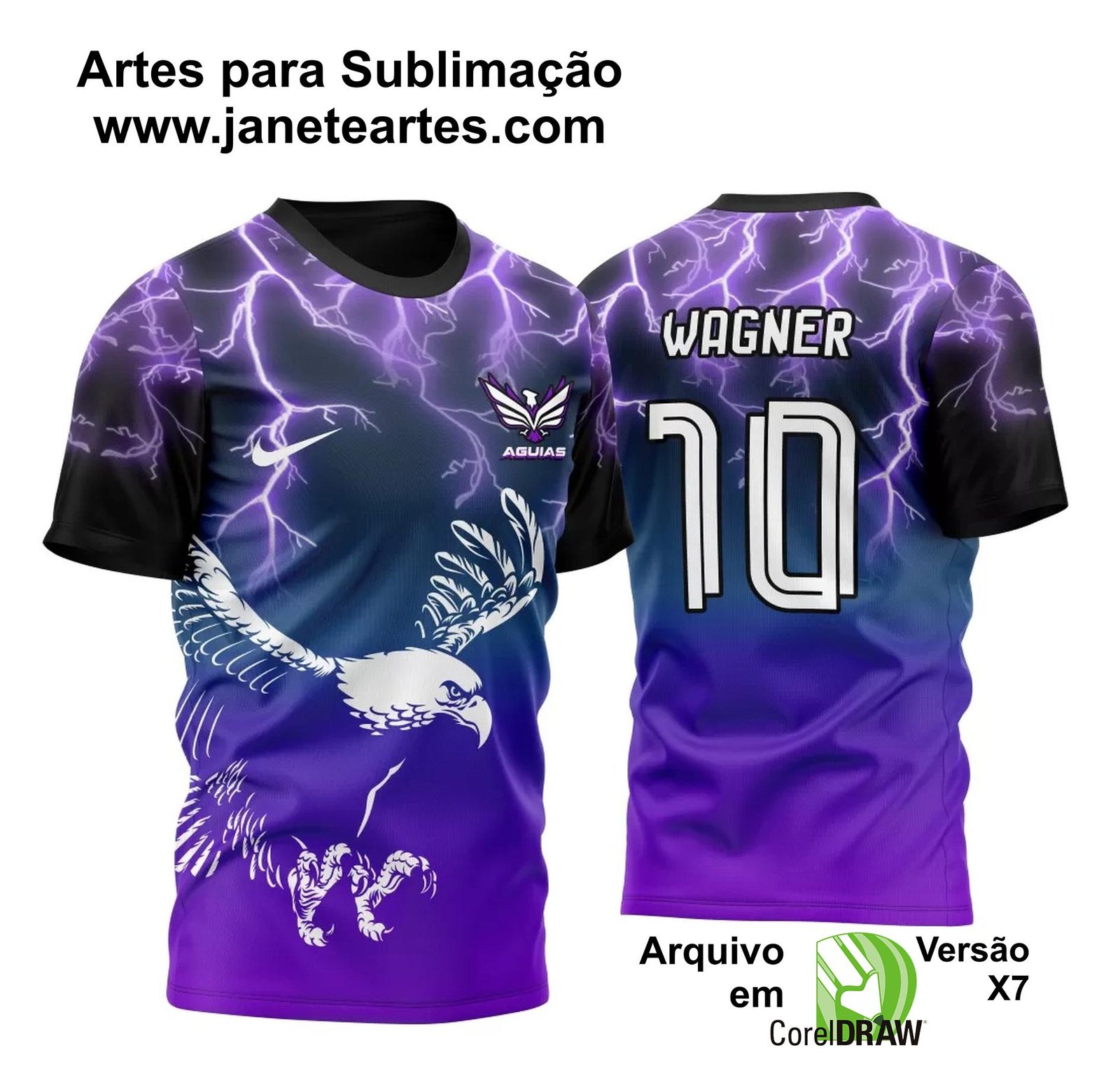 Arte Vetor Camisa InterClasse Degrade Águia