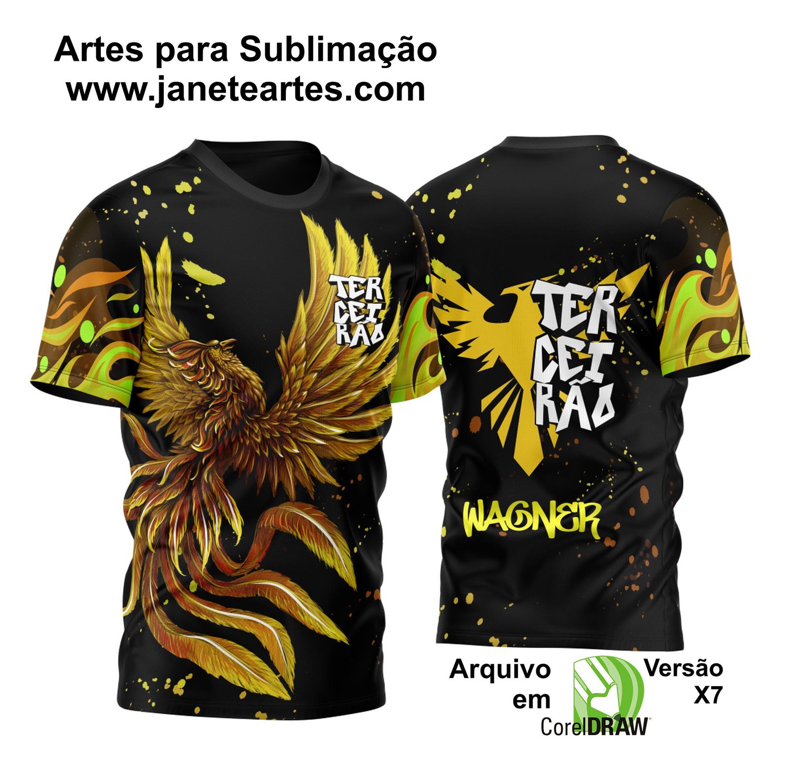 Arte Vetor Camisa Terceirão Fenix 2023 Fogo