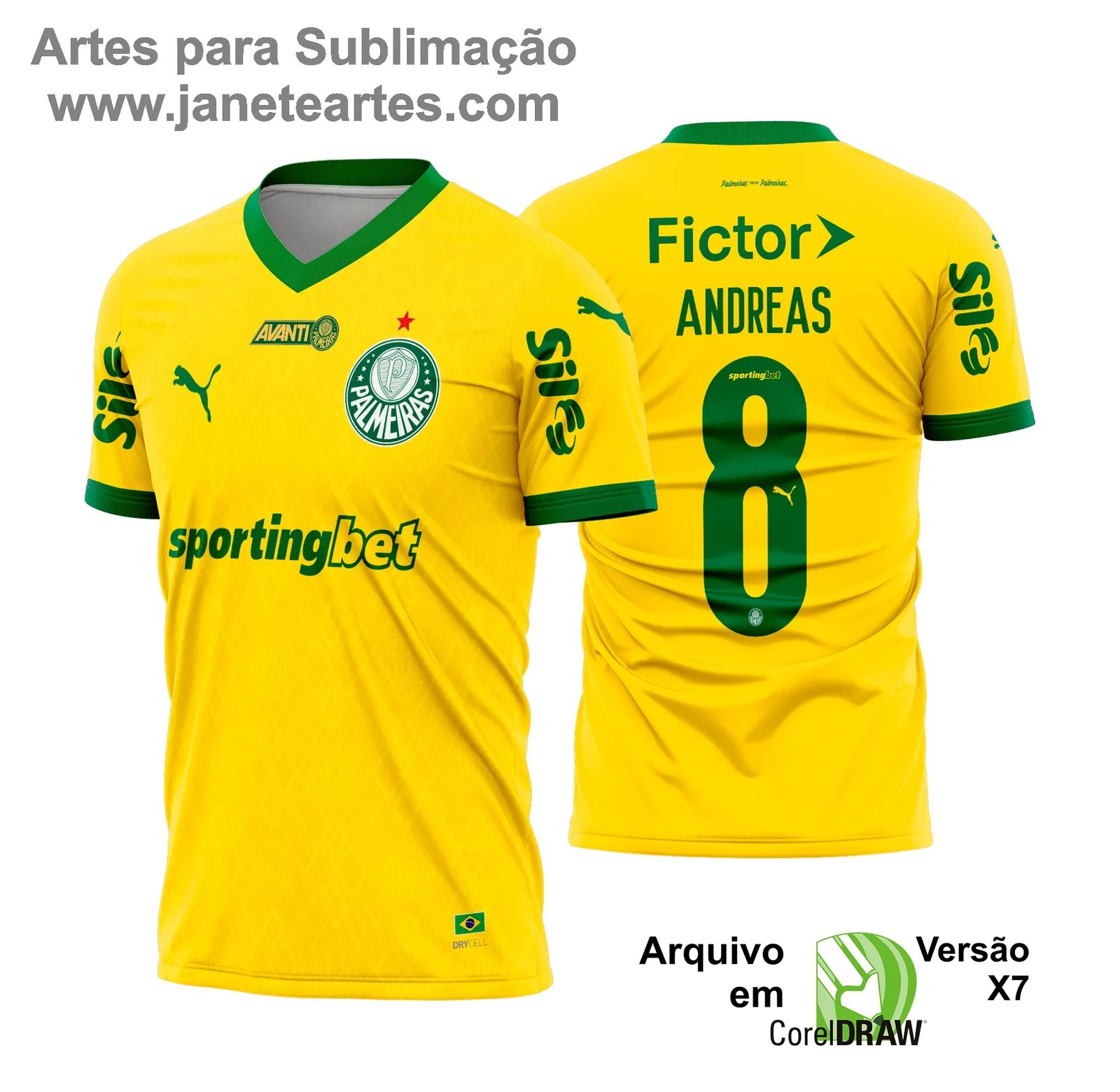 Arte Camisa Palmeiras Terceira 2025 - 2026