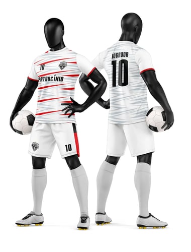 Arte Camisa e Short de Time de Futebol Amador