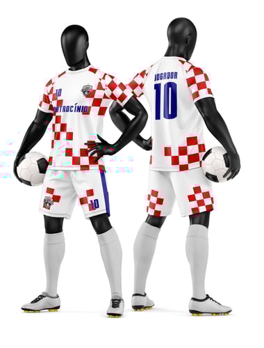 Arte Camisa e Short de Time de Futebol Amador