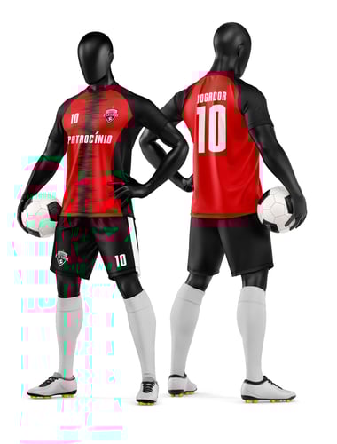 Arte Camisa e Short de Time de Futebol Amador