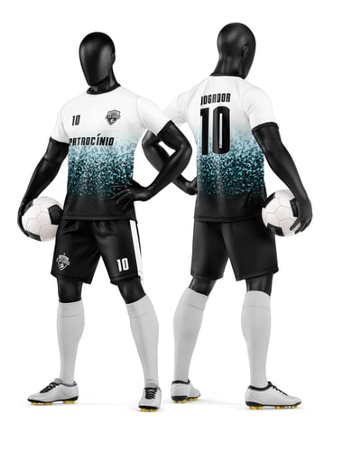 Arte Camisa e Short de Time de Futebol Amador