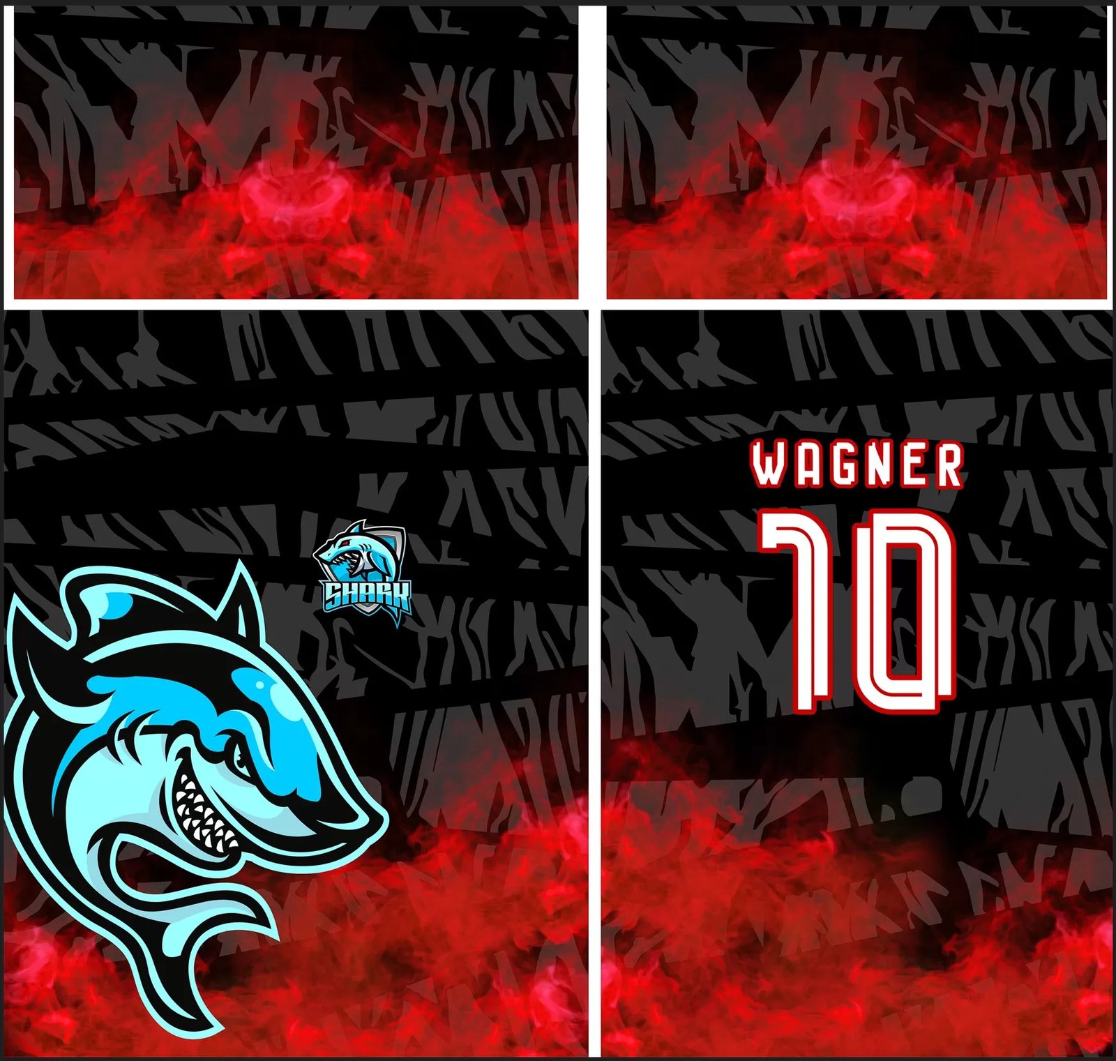 Arte Vetor Camisa InterClasse Shark Tubarão 2023 Azul Mod 2