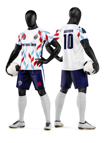 Arte Camisa e Short de Time de Futebol Amador
