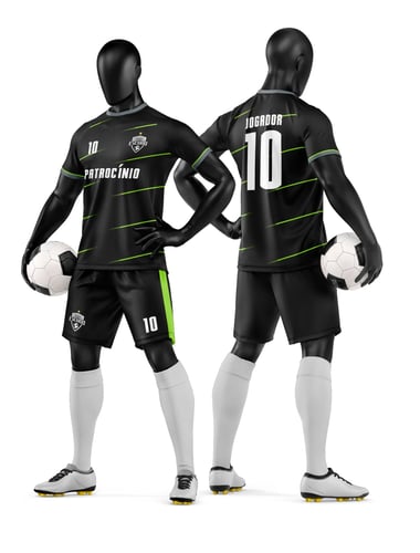 Arte Camisa e Short de Time de Futebol Amador