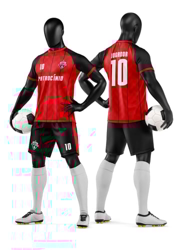 Arte Camisa e Short de Time de Futebol Amador