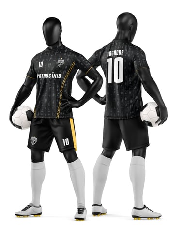 Arte Camisa e Short de Time de Futebol Amador
