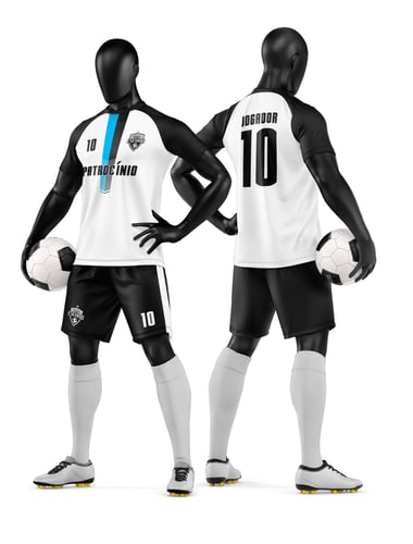 Arte Camisa e Short de Time de Futebol Amador