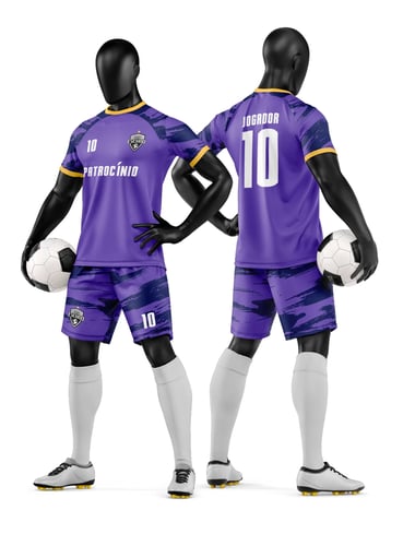 Arte Camisa e Short de Time de Futebol Amador