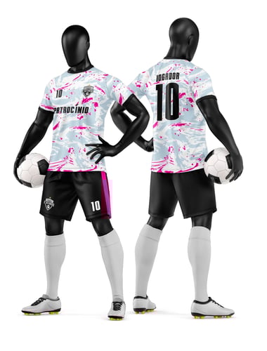 Arte Camisa e Short de Time de Futebol Amador