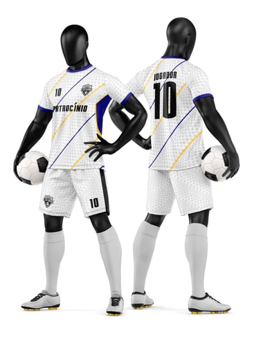 Arte Camisa e Short de Time de Futebol Amador
