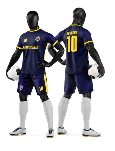Arte Camisa e Short de Time de Futebol Amador