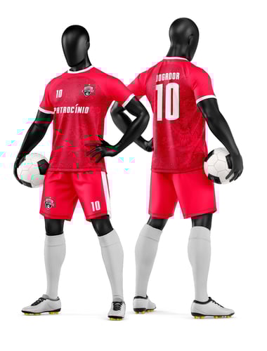 Arte Camisa e Short de Time de Futebol Amador
