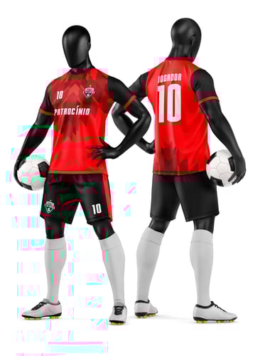 Arte Camisa e Short de Time de Futebol Amador