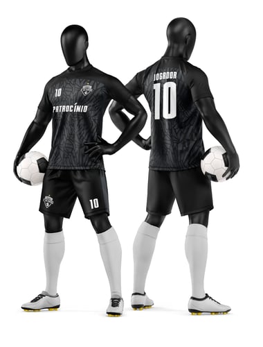 Arte Camisa e Short de Time de Futebol Amador