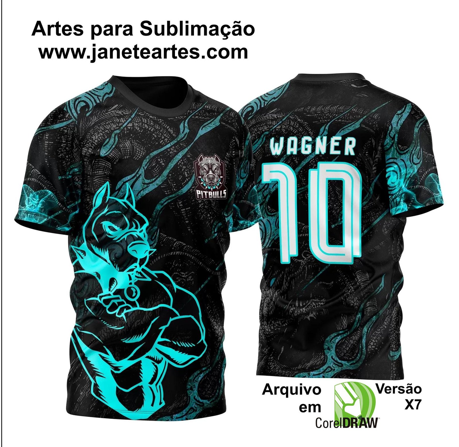 Arte Vetor Camisa InterClasse Pitbull of Dragon 2025 Azul