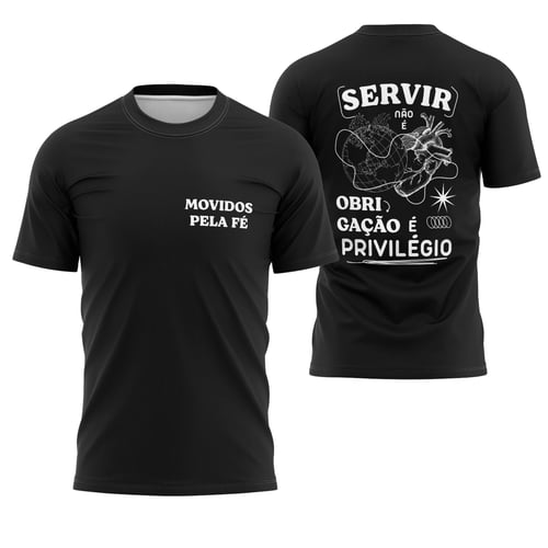 Camisa Evangélica Servir ao Senhor - Arte Estampa