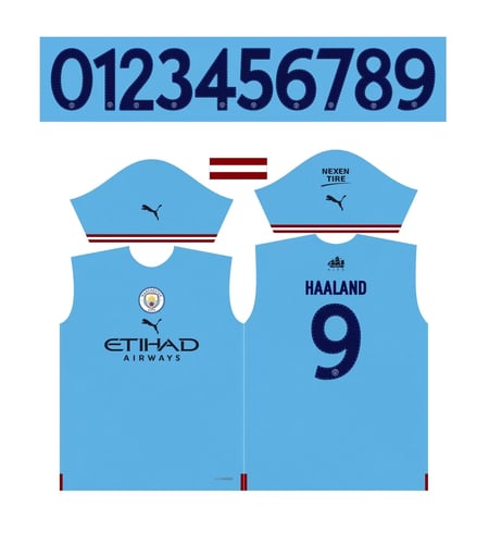 Arte Vetor Camisa Manchester City Titular 2022-23 x7