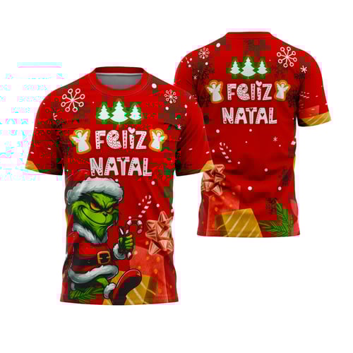 Arte Estampa Camisa Feliz Natal 2025 - Design para Sublimação