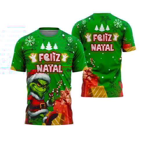 Arte Estampa Camisa Feliz Natal 2025 - Design para Sublimação