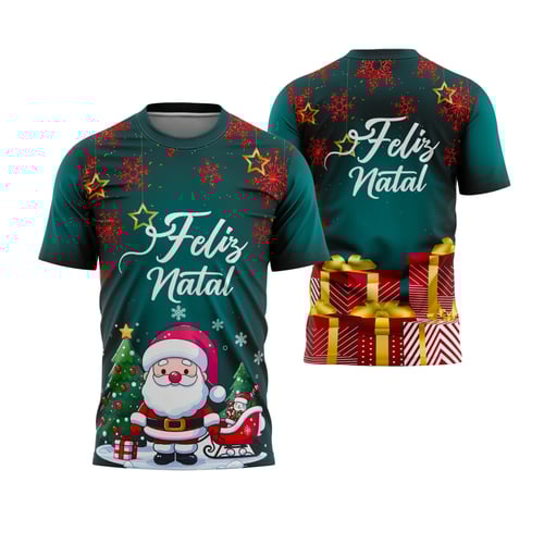 Arte Estampa Camisa Feliz Natal 2025 - Design para Sublimação