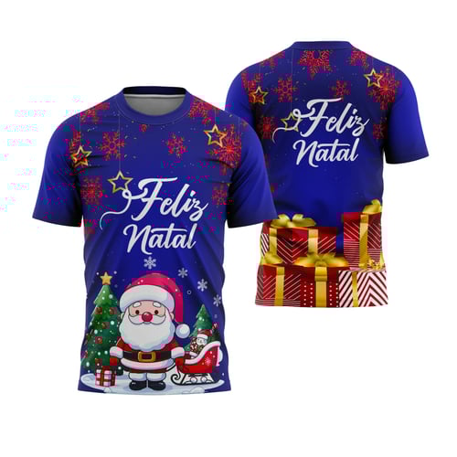 Arte Estampa Camisa Feliz Natal 2025 - Design para Sublimação