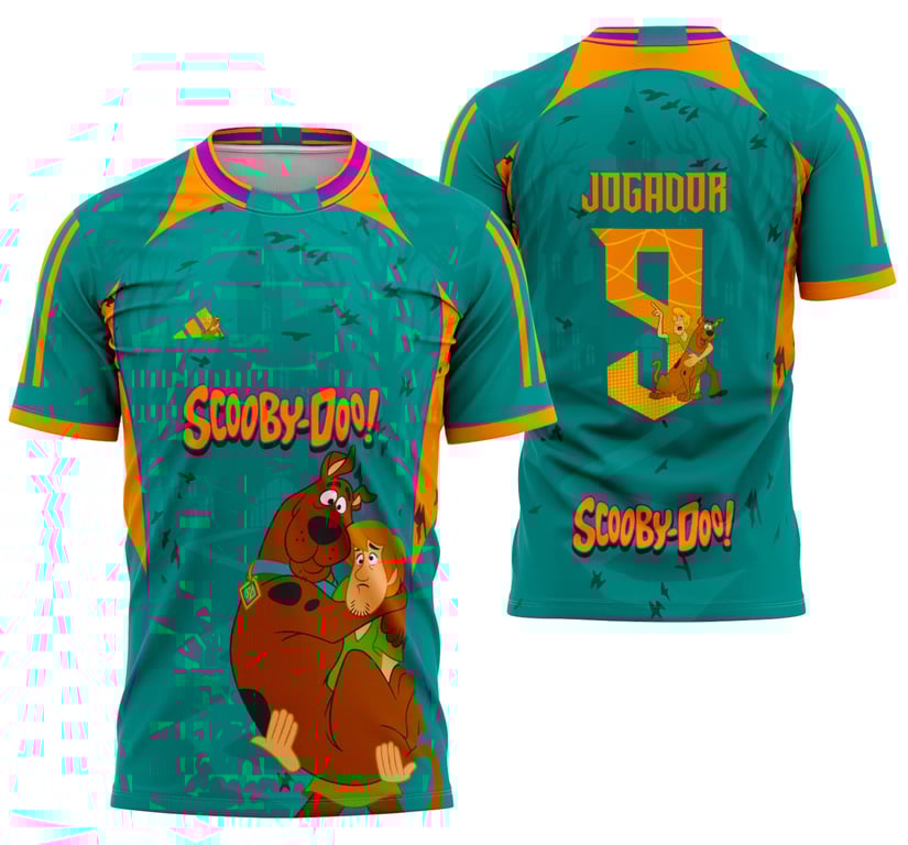 Arte Vetor Camisa Interclasse Scooby-Doo – Estampa Divertida e Exclusiva para Sublimação