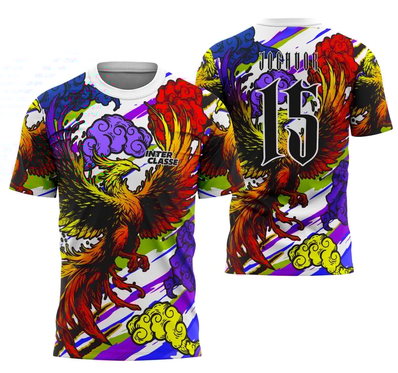 Arte Vetor Camisa de Interclasse Fênix Gradiente Premium