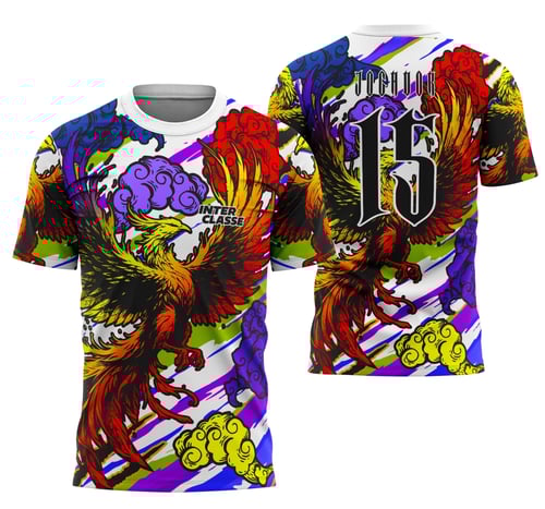 Arte Vetor Camisa de Interclasse Fênix Gradiente Premium