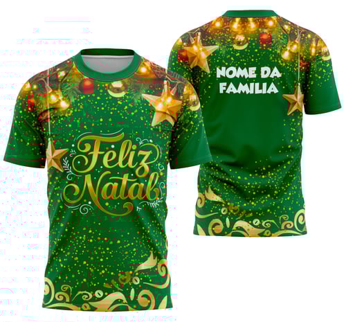 Arte Estampa Camisa Feliz Natal 2025 - Design para Sublimação
