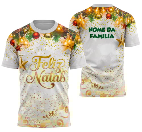 Arte Estampa Camisa Feliz Natal 2025 - Design para Sublimação