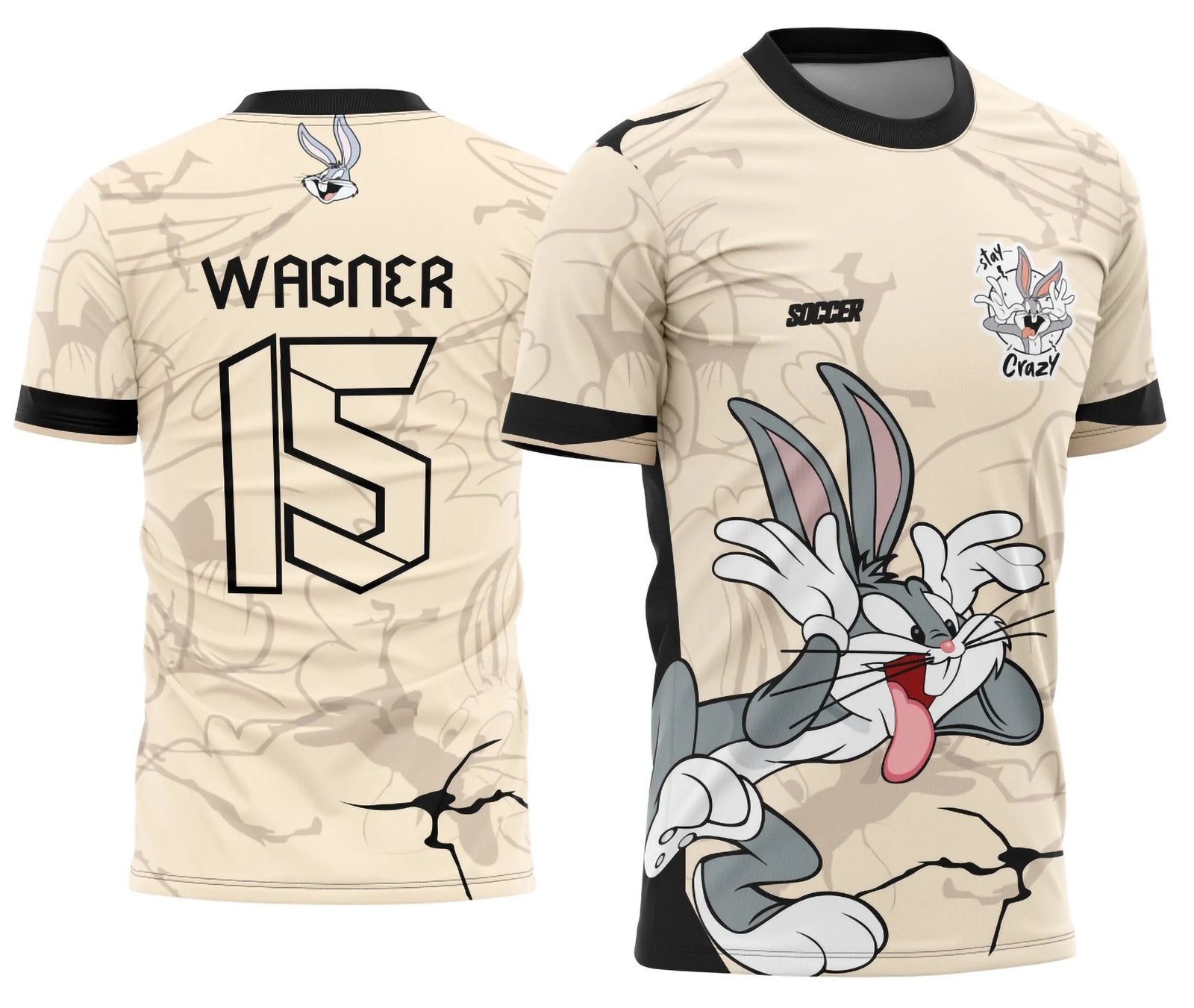 Camisa de Interclasse Coelho PernaLonga 2025 Bege - Janete Artes