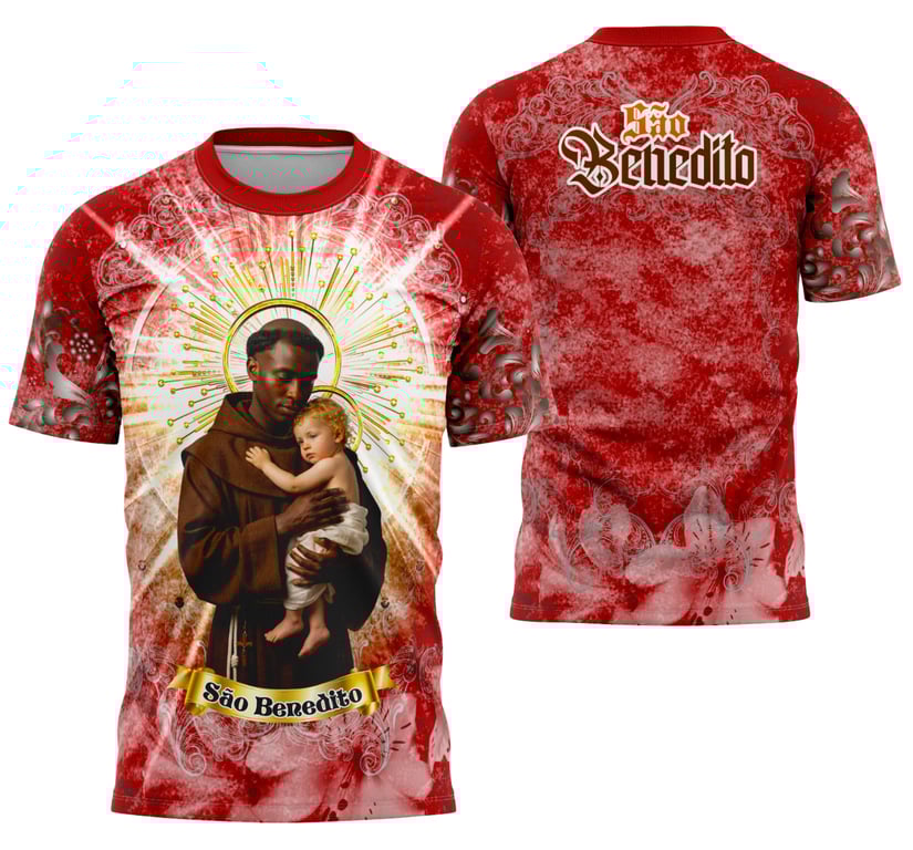 Camisa São Benedito Religião 2025