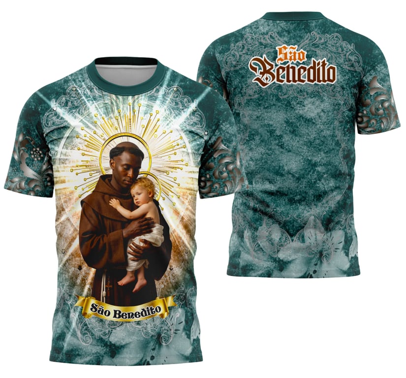 Camisa São Benedito Religião 2025