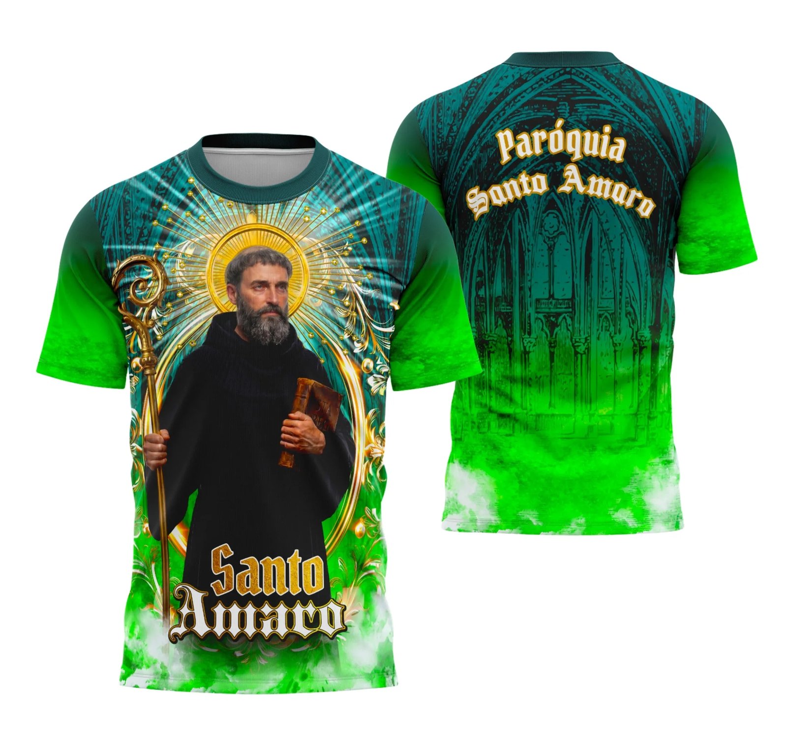 Camisa Santo Amaro Estampa Religião - Janete Artes