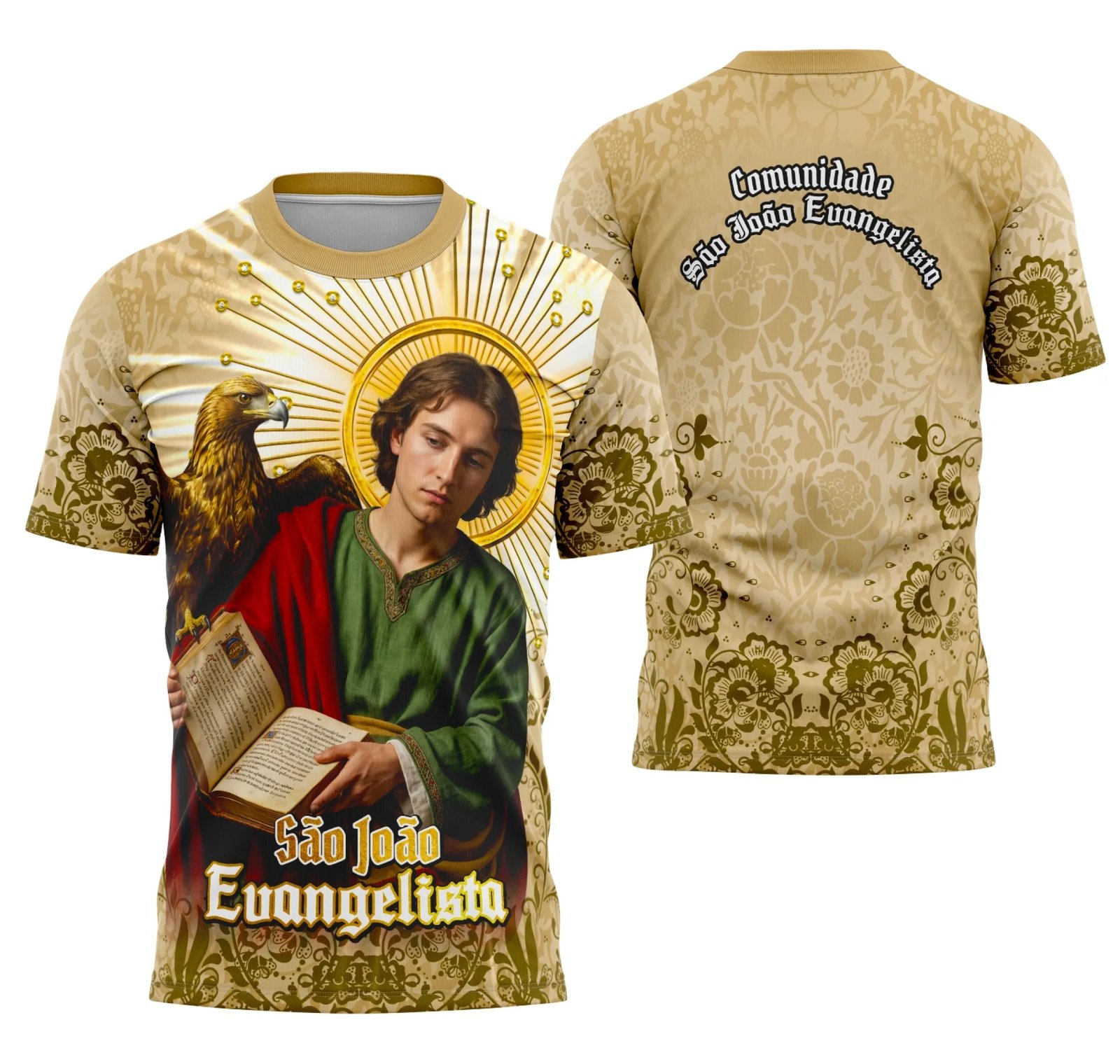 Camisa São João Evangelista Católica Religião - Janete Artes