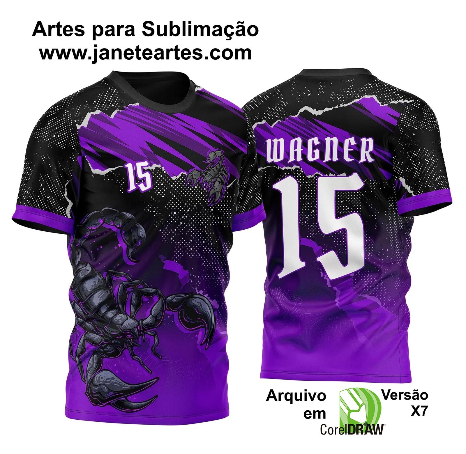 Arte Vetor Camisa InterClasse Escorpião Selvagem 2023 - Janete Artes