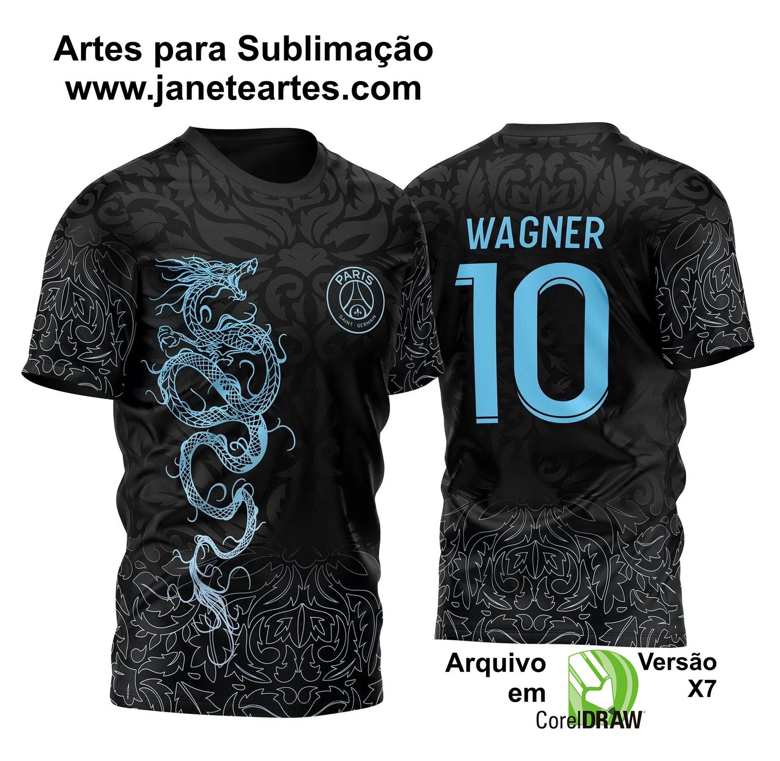 Arte Vetor Camisa InterClasse Dragão Serpente 2023