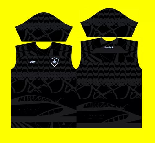 Arte Vetor Camisa Botafogo Pré-Jogo 2023-24