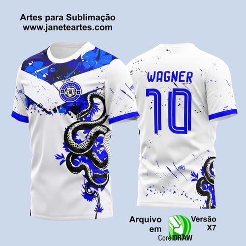 Arte Vetor Camisa Floral Cobra InterClasse 2023 Azul