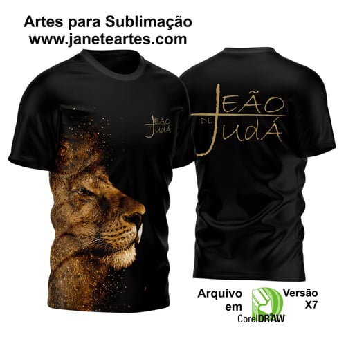 Arte Vetor Camisa Leão de Judá para Sublimação