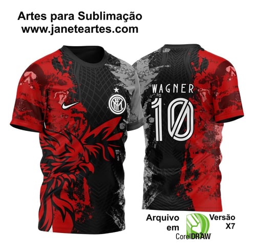 Arte Vetor Camisa InterClasse Fenix Vermelha 2023