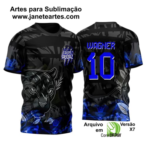 Arte Vetor Camisa InterClasse Pantera Negra Fumaça Azul