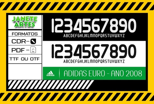Fonte de Time Tipografia Adidas 2008