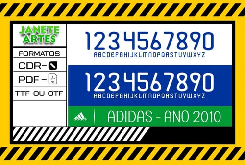 Fonte de Time Tipografia Adidas 2010